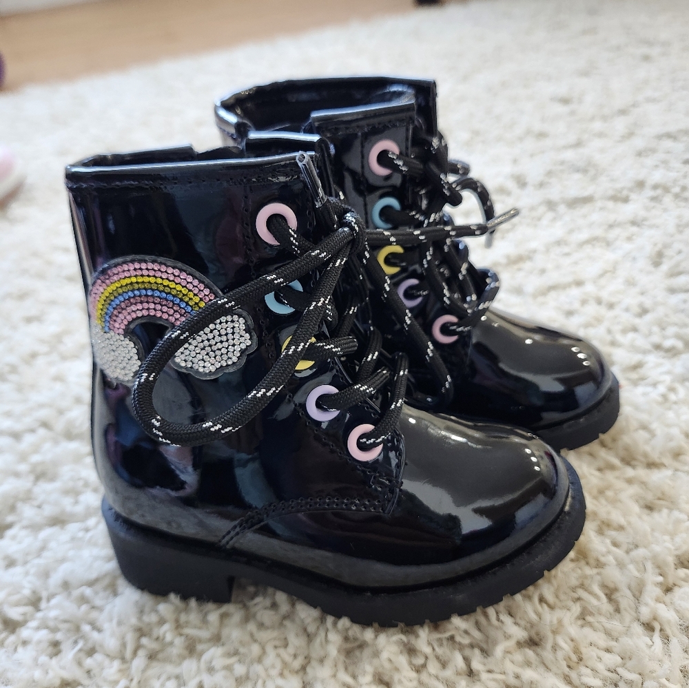 Pop Rainbow Toddler Girls Lil Sybil Block Heel Booties size 5 New